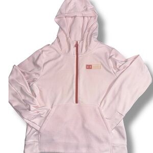 Under Armour Pink Hoodie Pullover Athletic Sweatshirt XS Womens